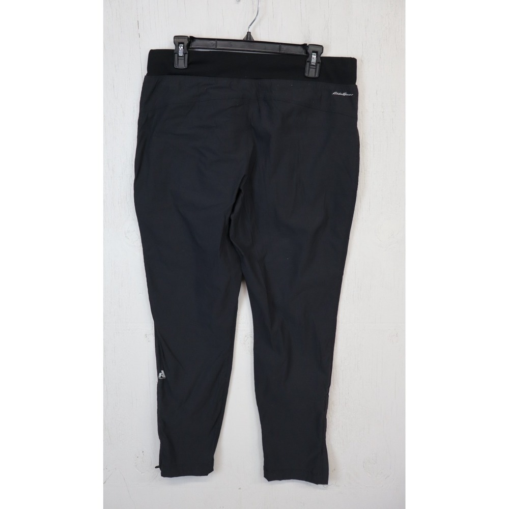 Womens Eddie Bauer Hiking Pants Size 10 First Ascent Black Joggers Draw String
